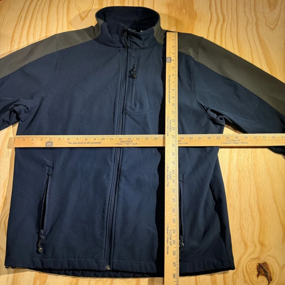 Black Diamond Men's Full Zip Softshell Fleece Hybrid Jacket Navy Gray Size XL